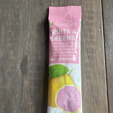 Fruit and greens pink lemonade